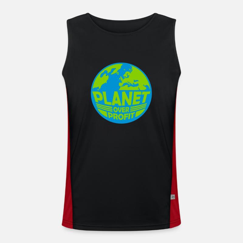 Planète sur le devis de profit Débardeur respirant contrasté Homme 