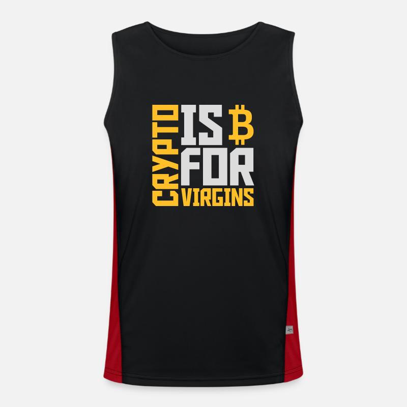 crypto is for virgins Funktionelles Kontrast-Tank Top für Männer 