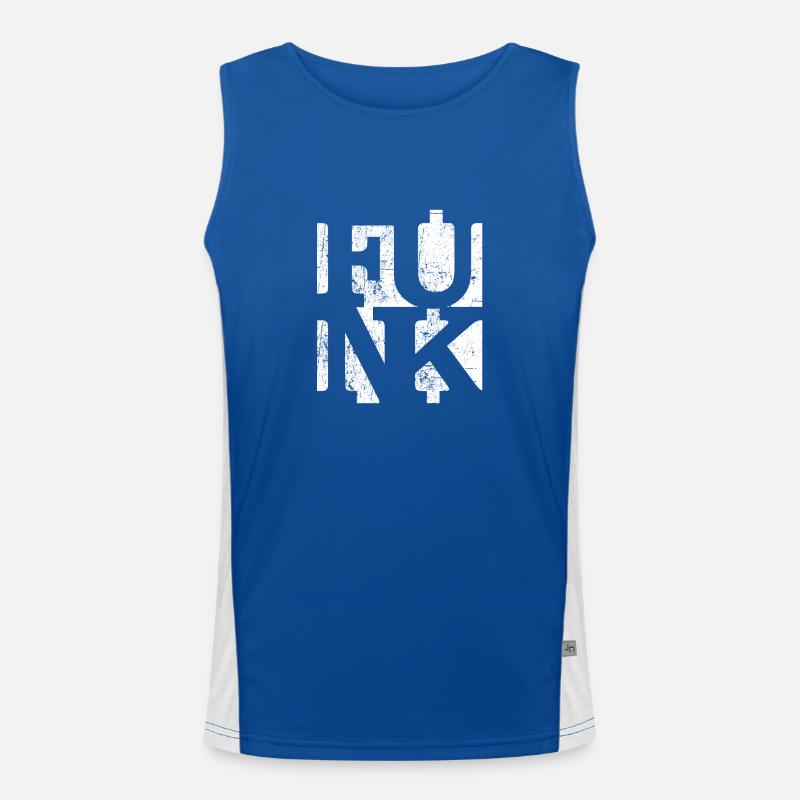 Funk Retrò Canotta sportiva da uomo in contrasto cromatico 