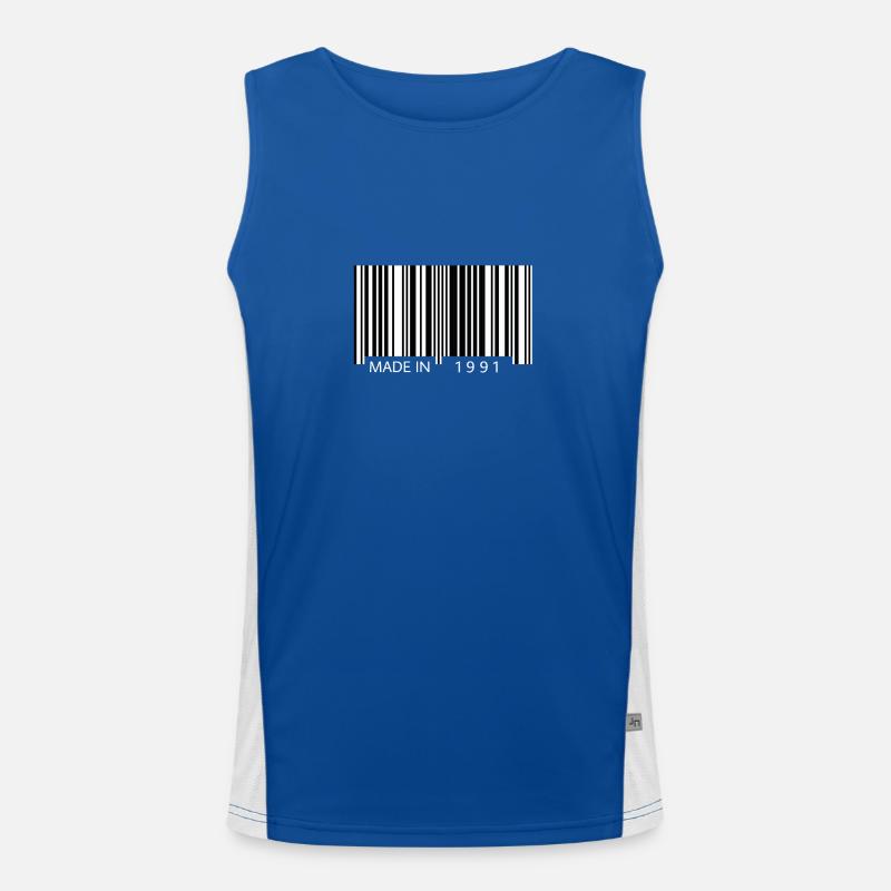 Fabriqué en 1991 Barcode Gift Débardeur respirant contrasté Homme 