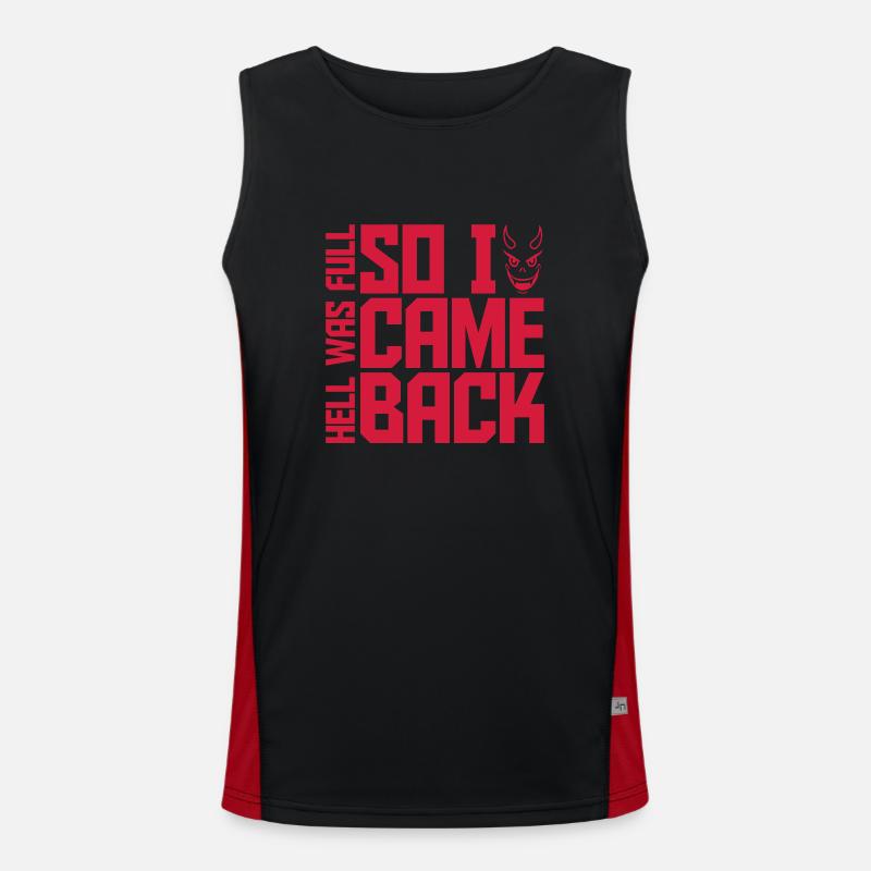 hell was full Quote Men's Functional Contrast Tank Top 