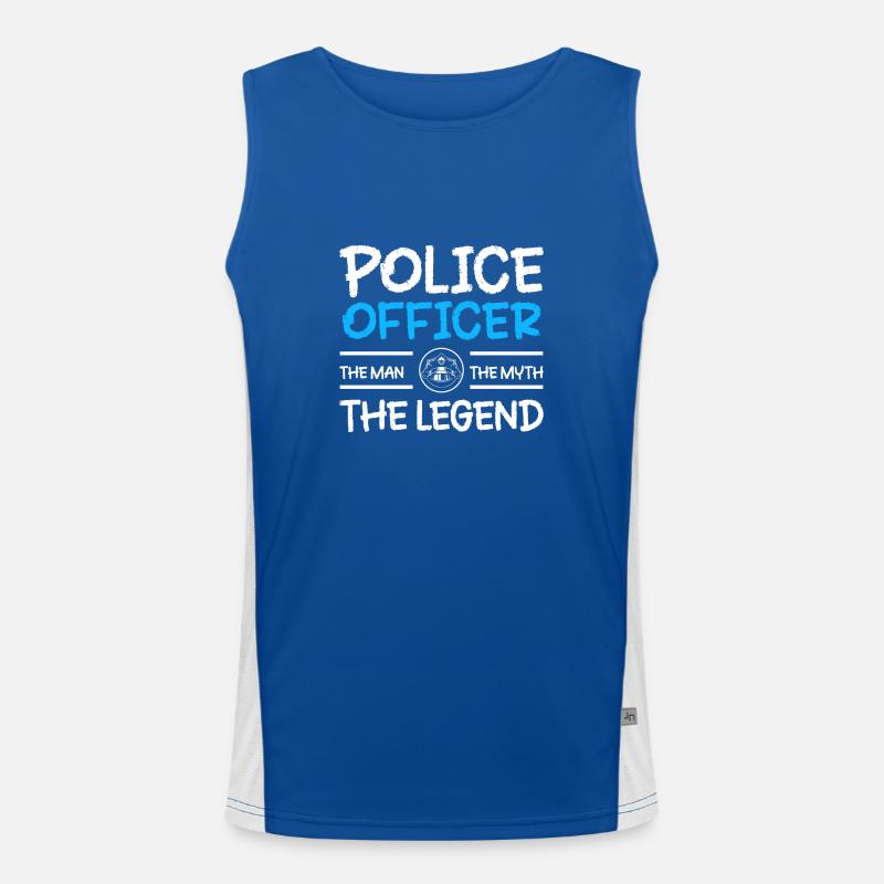 Police Crime Scene Security Men's Functional Contrast Tank Top 