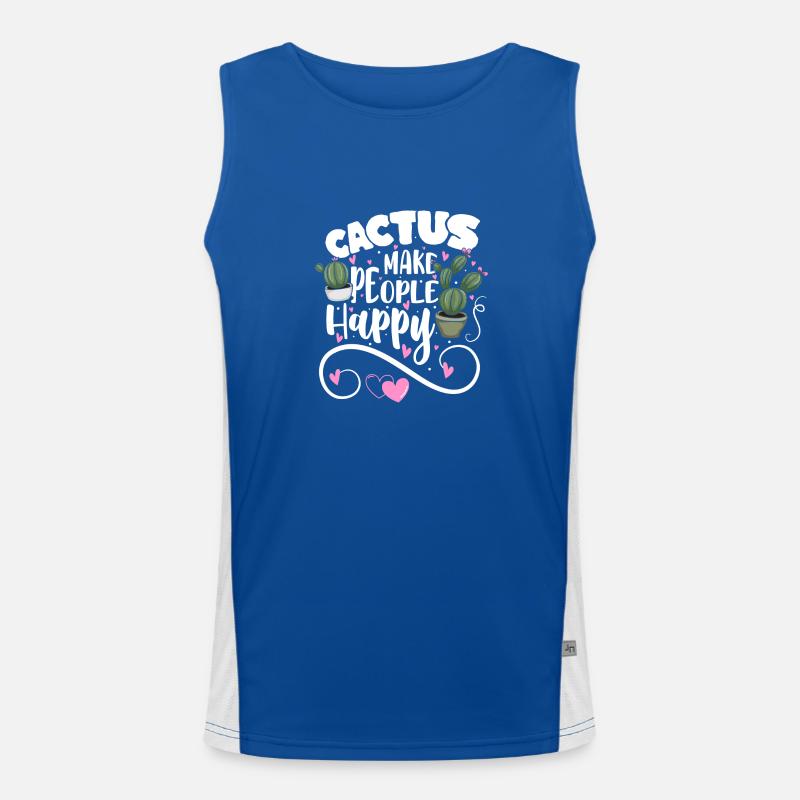 Cacti Prickly Mexico Men's Functional Contrast Tank Top 