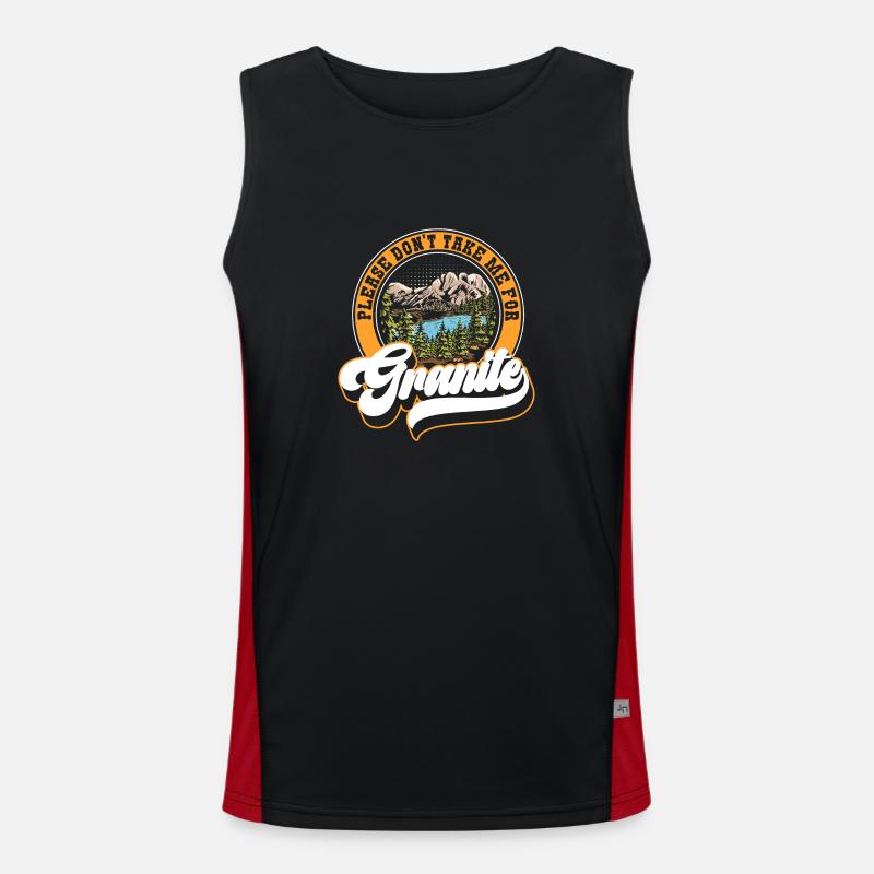 Craftsmanship Creative Stone Master - Men's Functional Contrast Tank Top - black/red