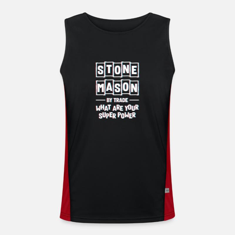 Handwerker Beruf Kunstwerk Funktionelles Kontrast-Tank Top für Männer 
