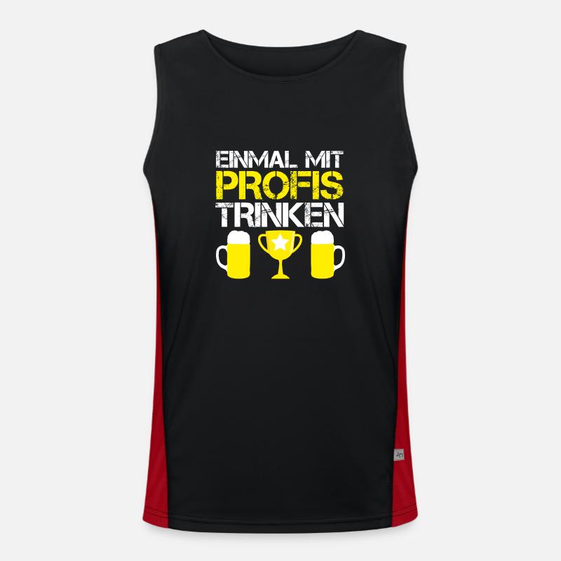 Lustiges Mallorca EINMAL MIT PROFIS TRINKEN, Bier Funktionelles Kontrast-Tank Top für Männer 