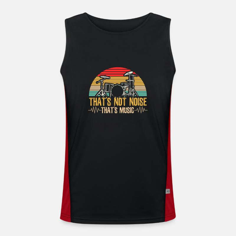 Schlagzeug Drummer Musik Geschenk Funktionelles Kontrast-Tank Top für Männer 