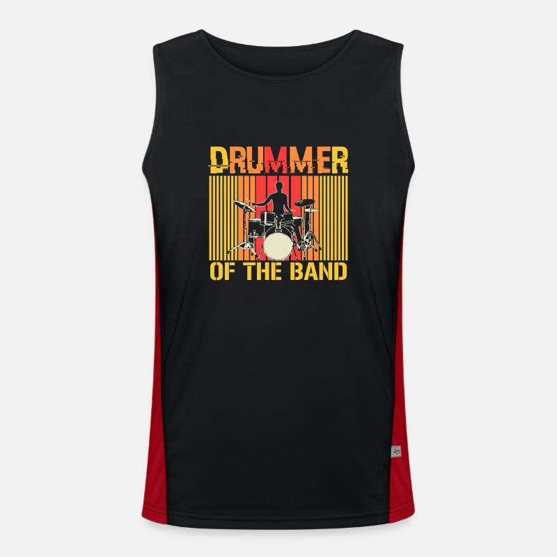 Schlagzeug Drum Geschenk Funktionelles Kontrast-Tank Top für Männer 