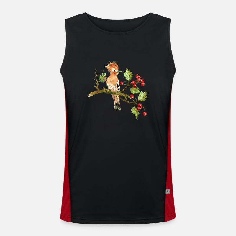 Bunter Vogel Funktionelles Kontrast-Tank Top für Männer 