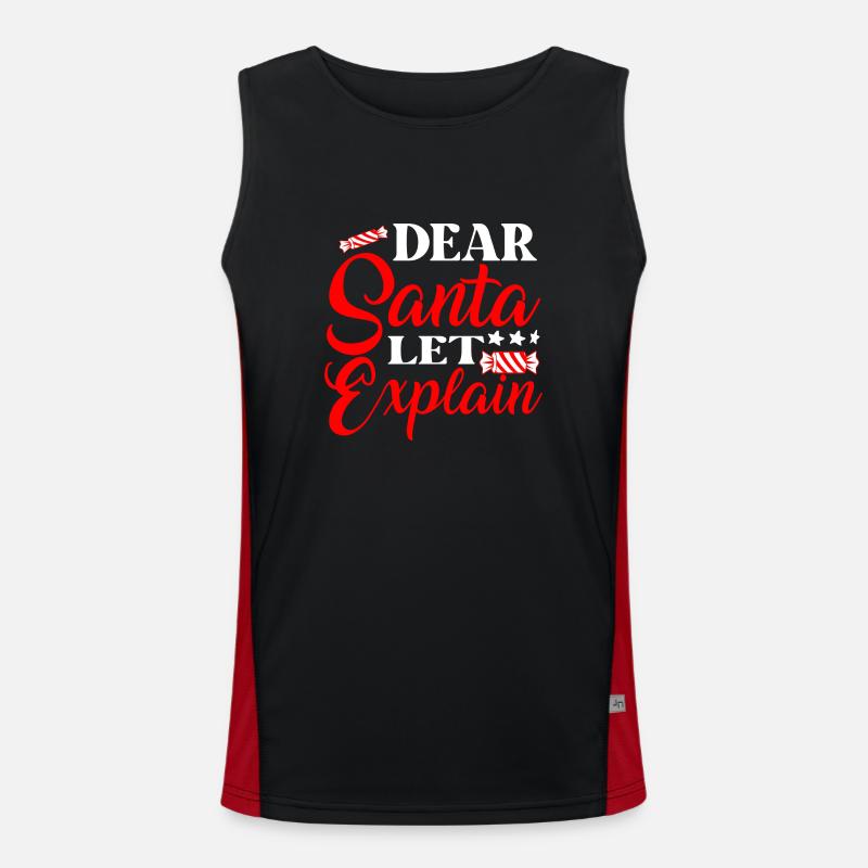 Lieber Weihnachtsmann, lass mich erklären Funktionelles Kontrast-Tank Top für Männer 