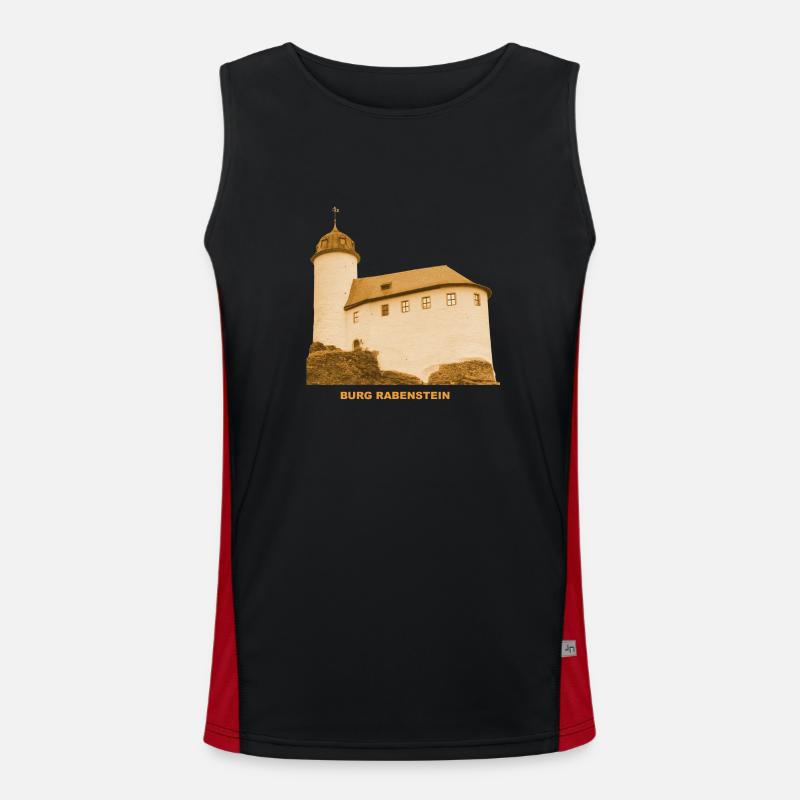 Rabenstein Chemnitz Castle Museum Saxony - Men's Functional Contrast Tank Top  - black/red