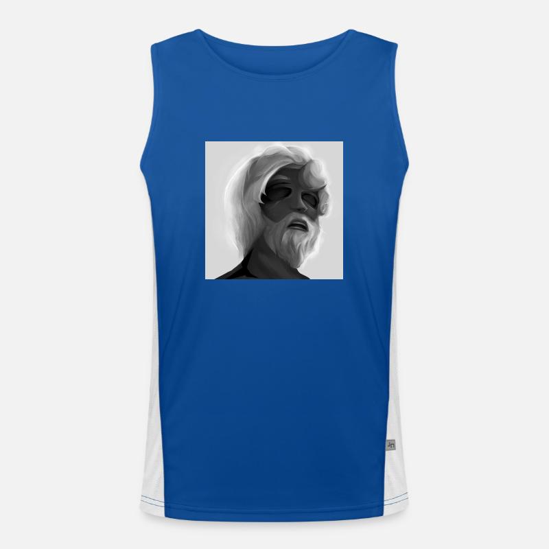 Alter grauer Mann Funktionelles Kontrast-Tank Top für Männer 