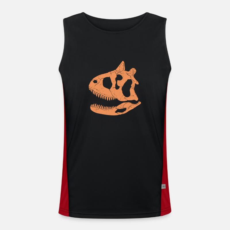 Carnotaurus fossil skull Men's Functional Contrast Tank Top 