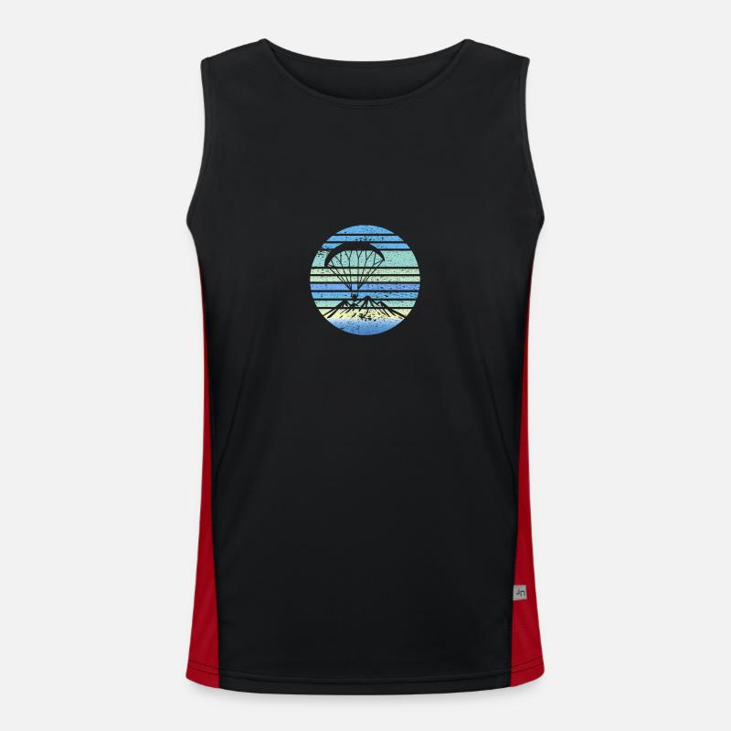 Paramotoring Retro Design Funktionelles Kontrast-Tank Top für Männer 