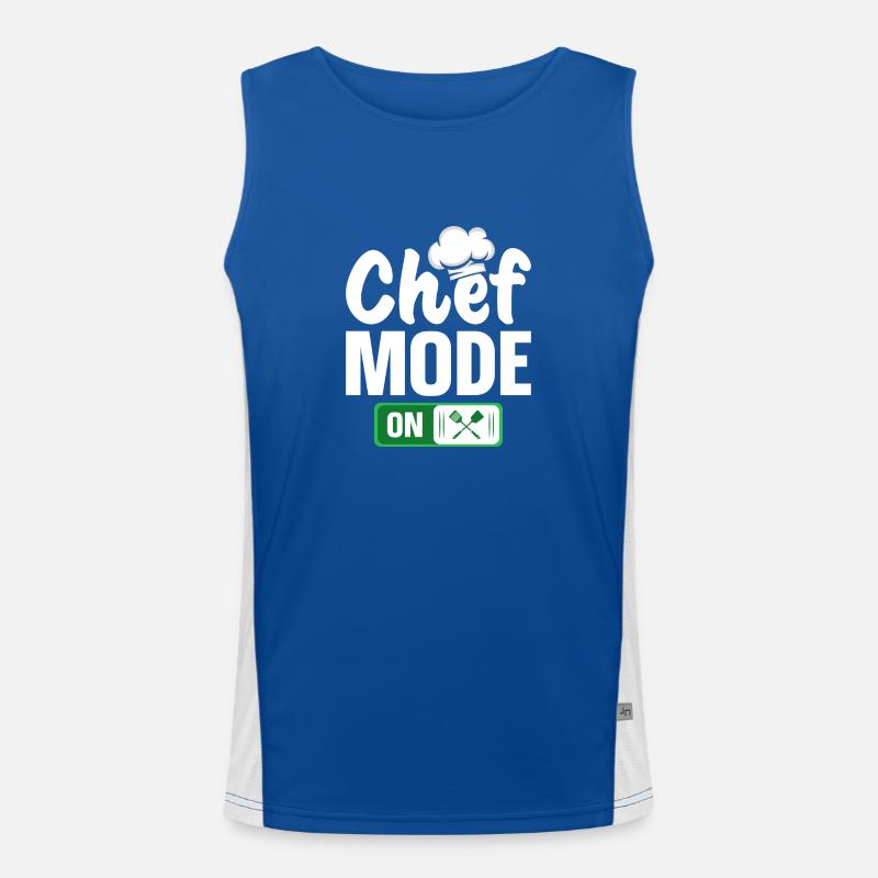 Chef mode enabled Men's Functional Contrast Tank Top 