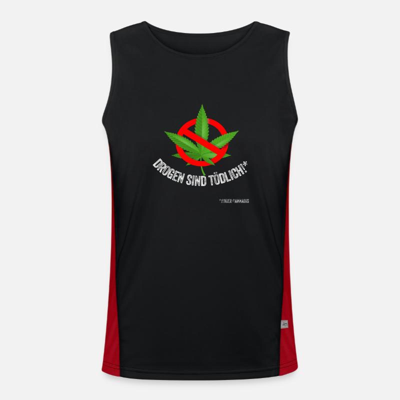 Drogen sind tödlich Funktionelles Kontrast-Tank Top für Männer 