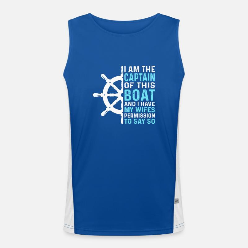 sailing Quotes Men's Functional Contrast Tank Top 