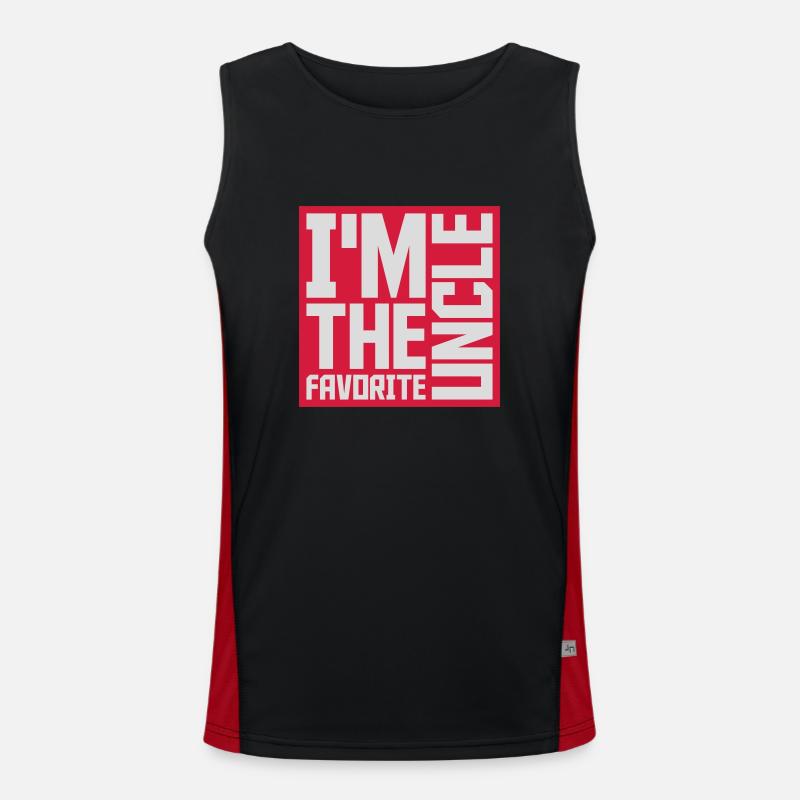 at The Favorite Uncle Men's Functional Contrast Tank Top 
