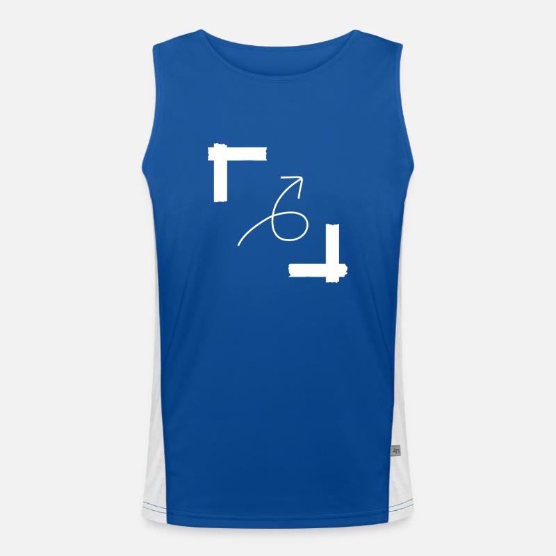 Pfeil parallel Ecke Funktionelles Kontrast-Tank Top für Männer 