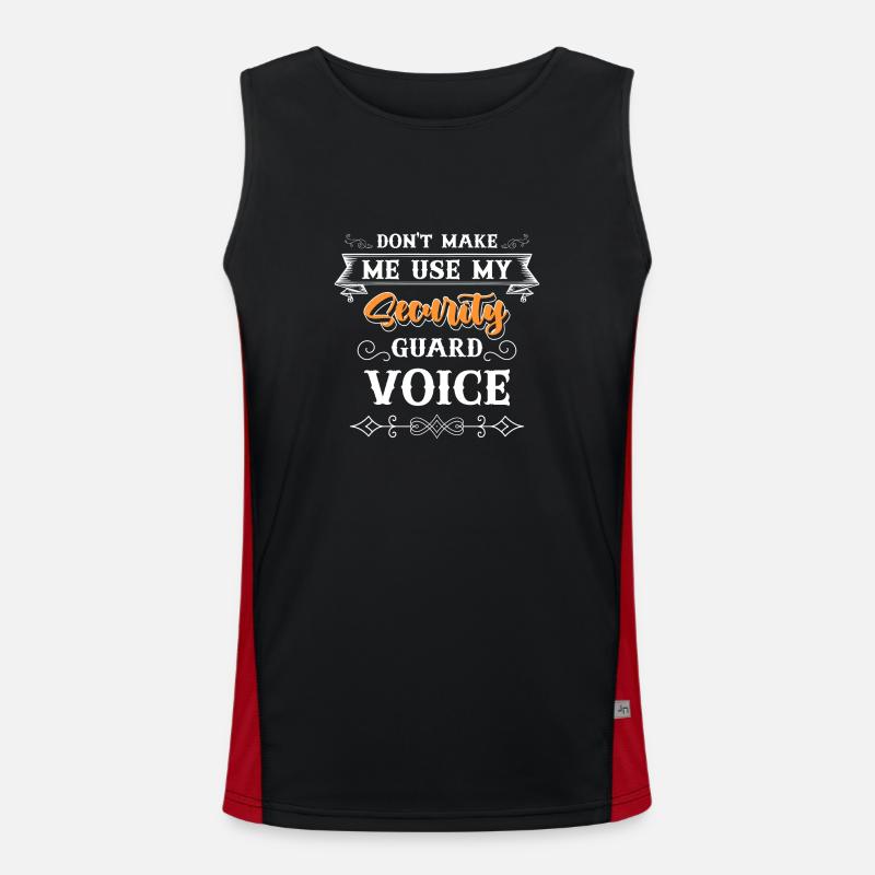 Security Security Night Shift Work Men's Functional Contrast Tank Top 