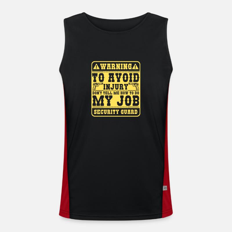 Security service profession bouncer Men's Functional Contrast Tank Top 