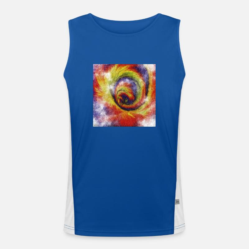 Farbrausch Funktionelles Kontrast-Tank Top für Männer 