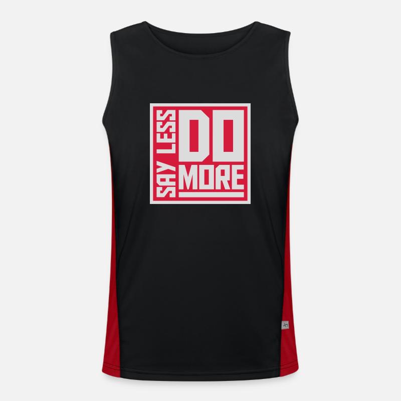 say less do more - Men's Functional Contrast Tank Top  - black/red