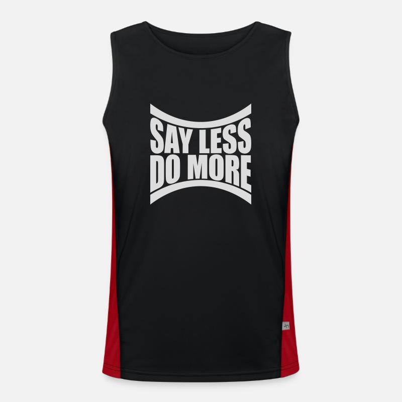 say less do more - Men's Functional Contrast Tank Top  - black/red