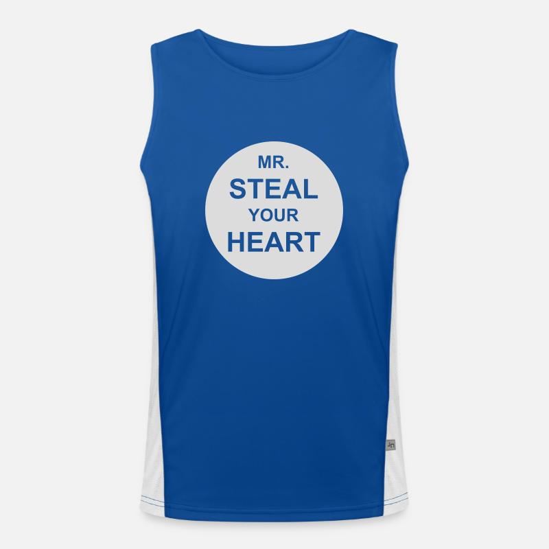 Mr steal your heart Men's Functional Contrast Tank Top 