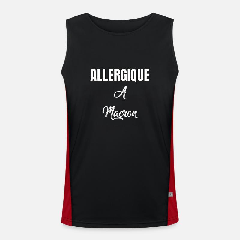 Allergique à Macron Débardeur respirant contrasté Homme 
