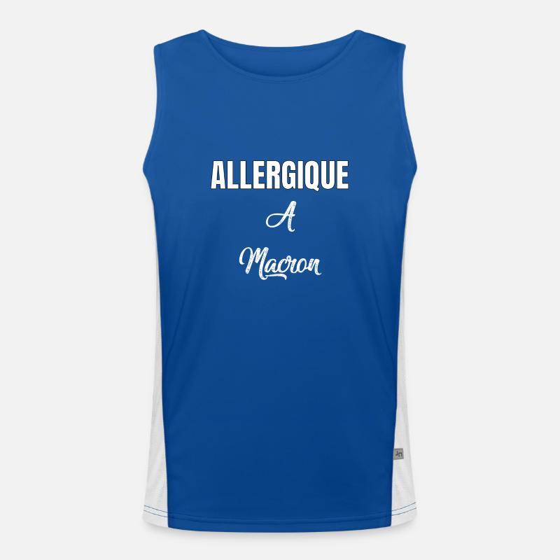 Allergique à Macron Débardeur respirant contrasté Homme 