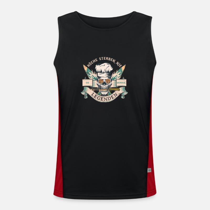 Kochlegenden Design Funktionelles Kontrast-Tank Top für Männer 