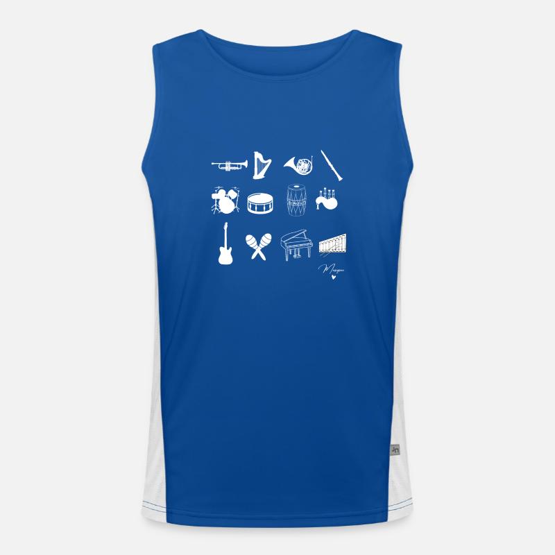 musical instrument Men's Functional Contrast Tank Top 