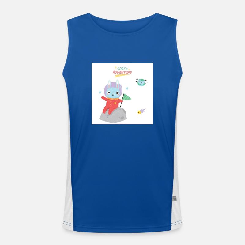 Space Funktionelles Kontrast-Tank Top für Männer 