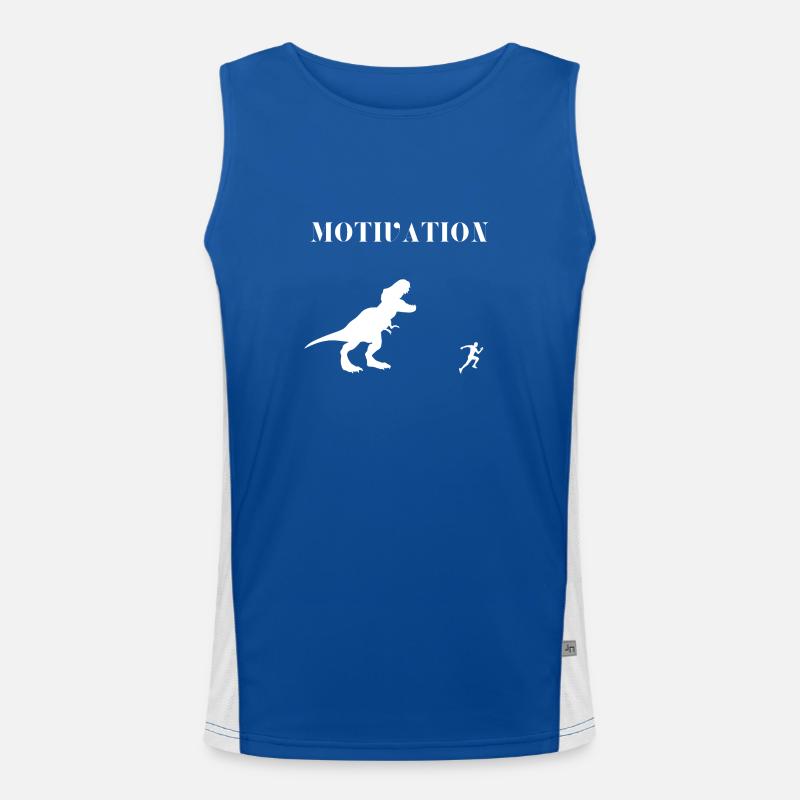 Motivation dinosaur run Men's Functional Contrast Tank Top 