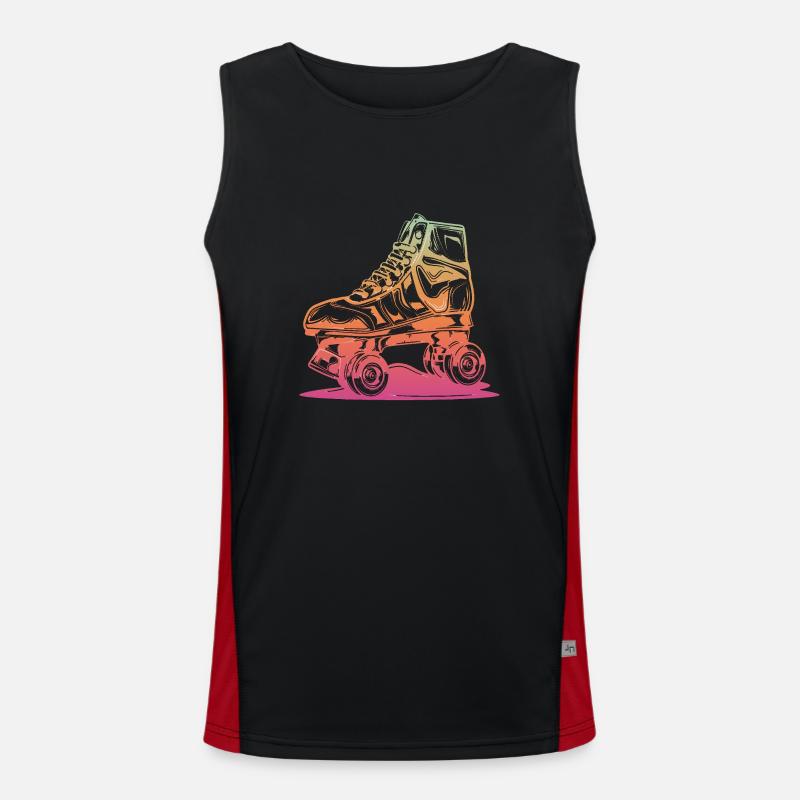 rollerblades patins rollers rollerskates retro Débardeur respirant contrasté Homme 