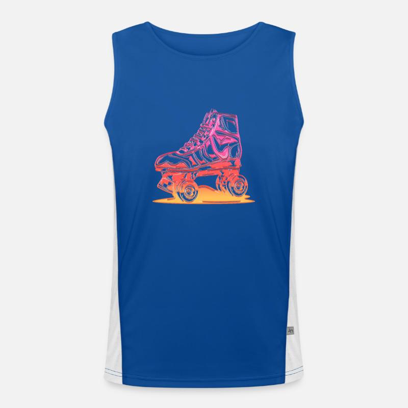 rollerblades patins rollers rollerskates retro Débardeur respirant contrasté Homme 