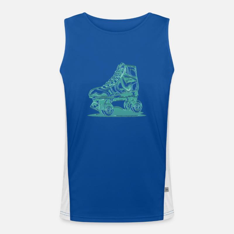 rollerblades patins rollers rollerskates retro Débardeur respirant contrasté Homme 