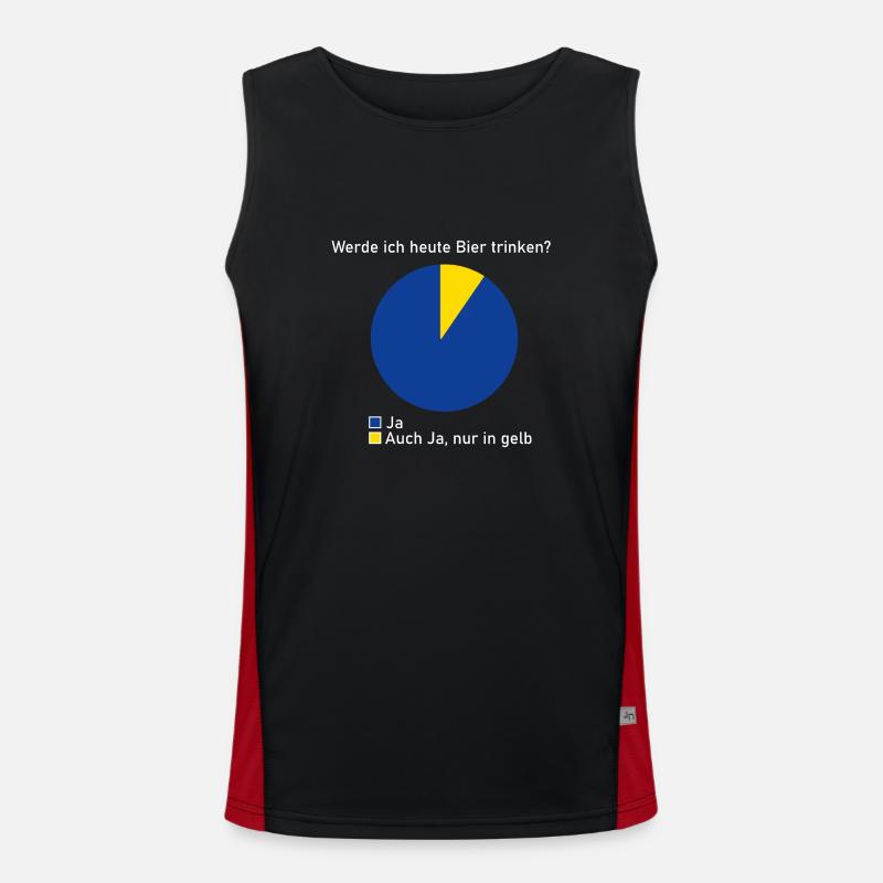 Bier trinken Alkohol Party Geschenk Geschenkidee Funktionelles Kontrast-Tank Top für Männer 