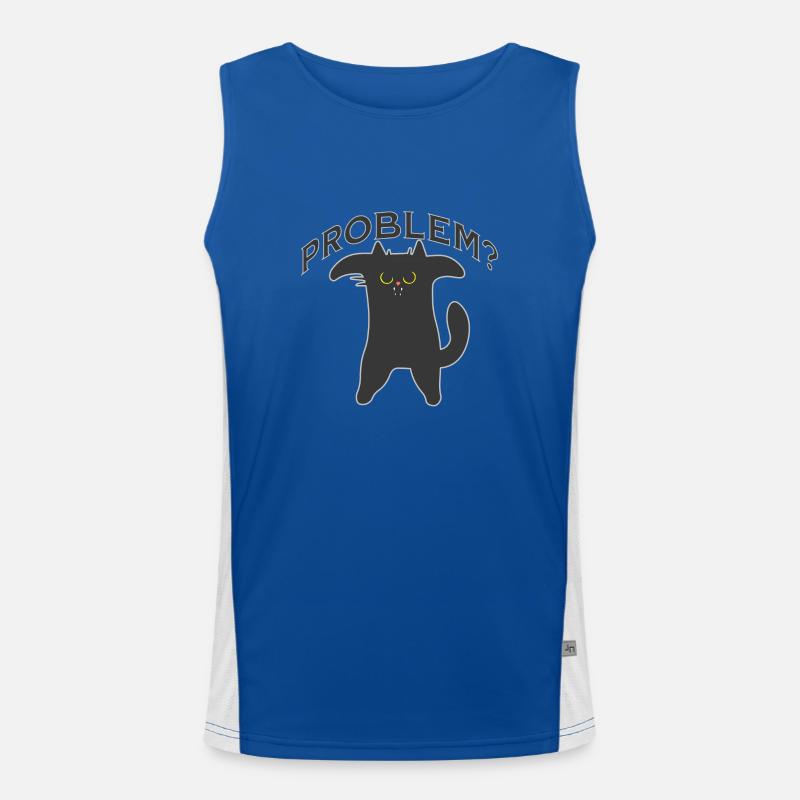 Cat problem? - Cat Friends - Gift Men's Functional Contrast Tank Top 