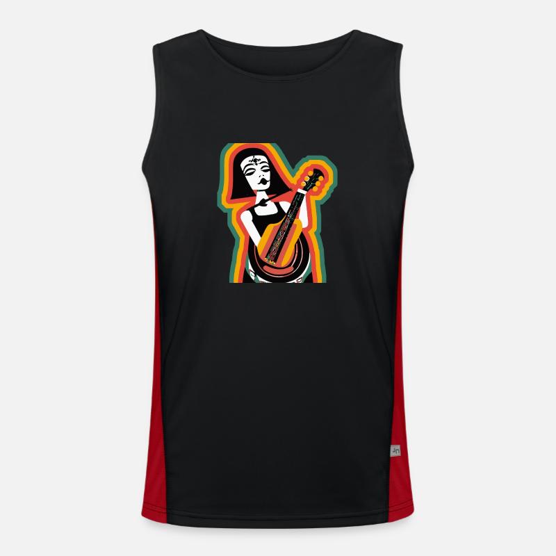 Musik Mädchen Funktionelles Kontrast-Tank Top für Männer 