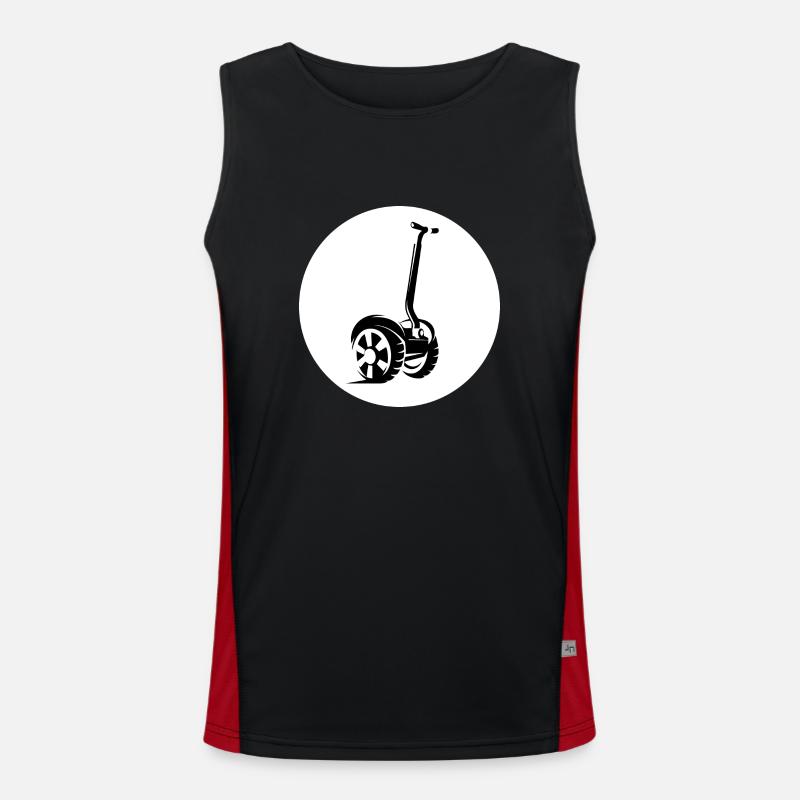 E-Scooter E-Roller Scooter - Men's Functional Contrast Tank Top  - black/red