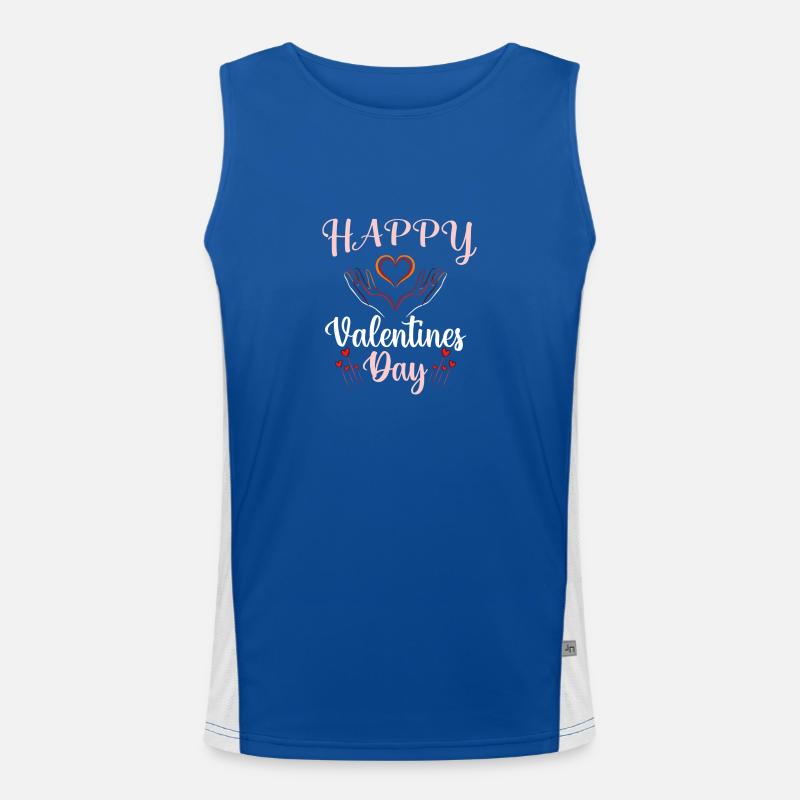 Happy Valentine's Day Men's Functional Contrast Tank Top 