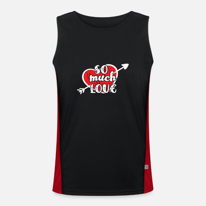 so much love Funktionelles Kontrast-Tank Top für Männer 