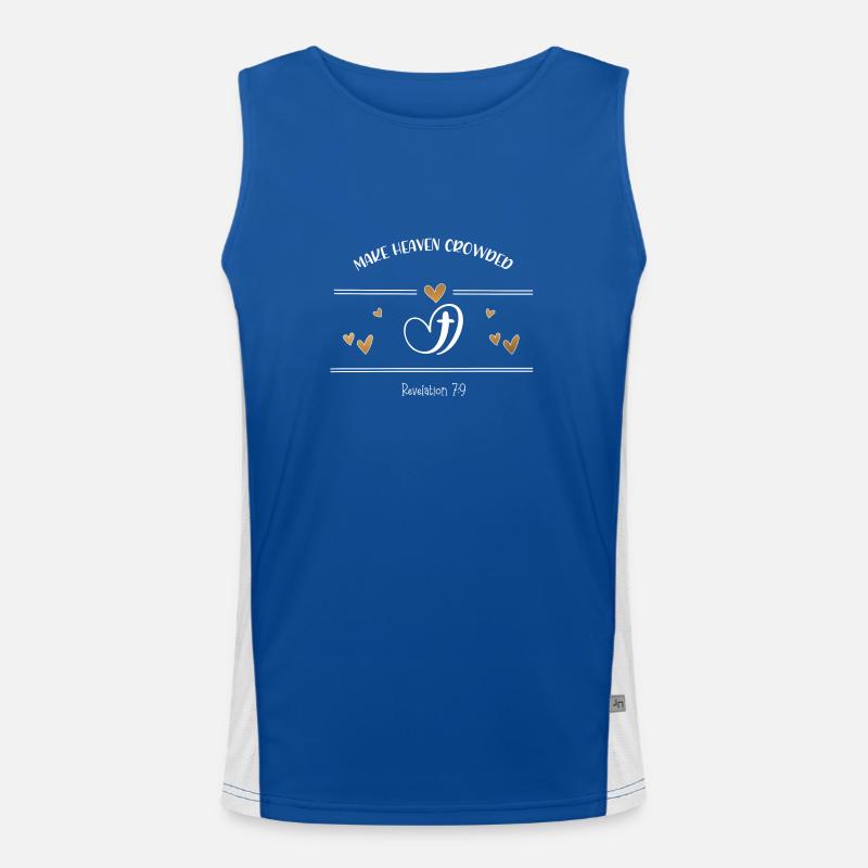 Christian Design Make heaven crowded Men's Functional Contrast Tank Top 