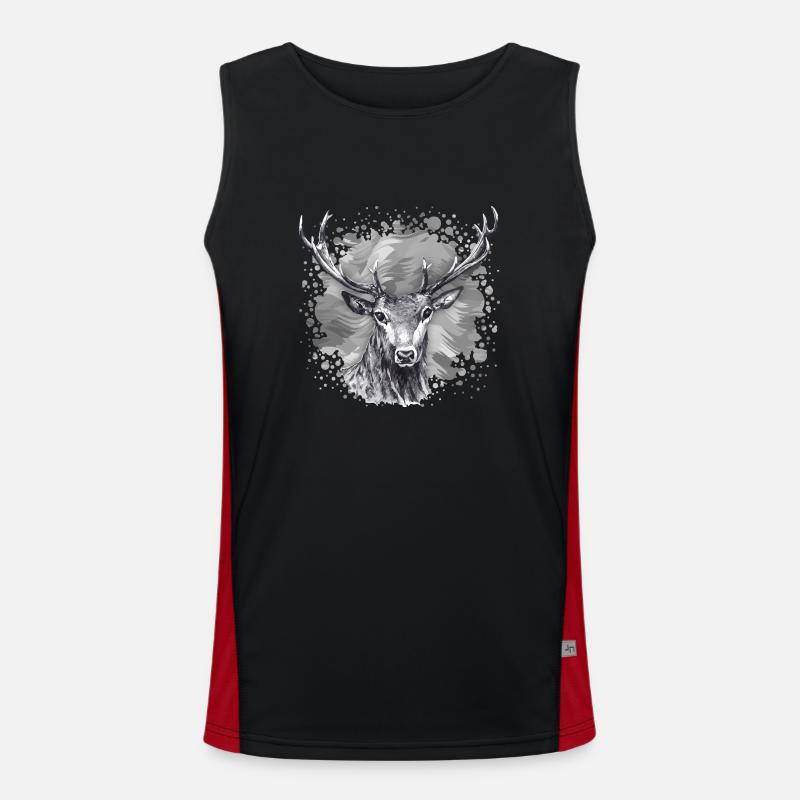 Hirsch Funktionelles Kontrast-Tank Top für Männer 
