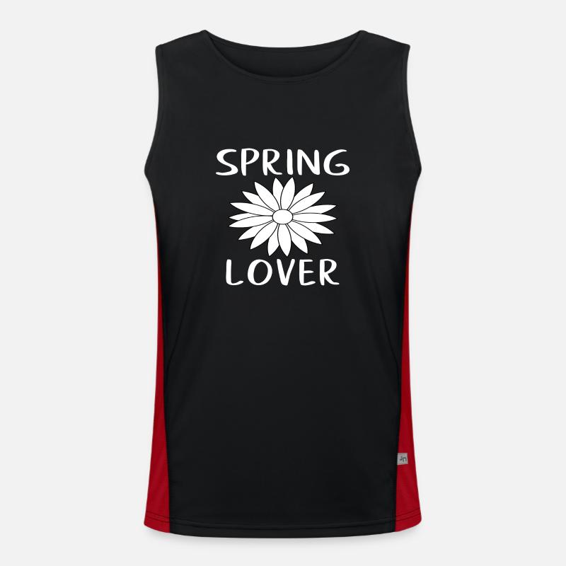 Spring Lover Funktionelles Kontrast-Tank Top für Männer 