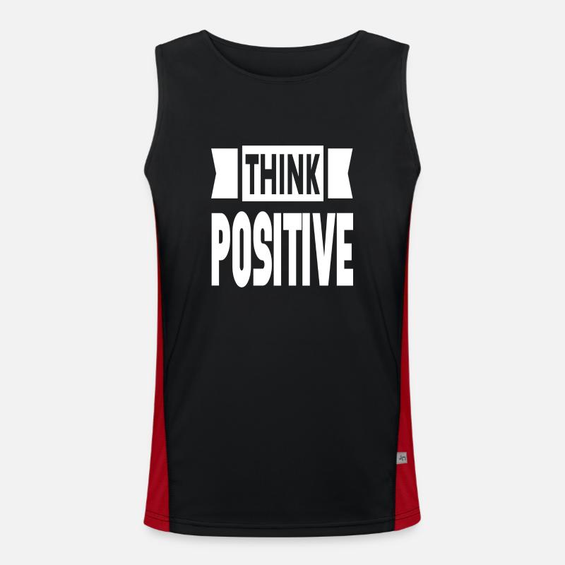 Think Positive Funktionelles Kontrast-Tank Top für Männer 