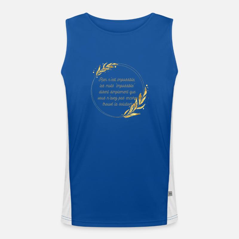 Impossible n'est pas Solution Débardeur respirant contrasté Homme 