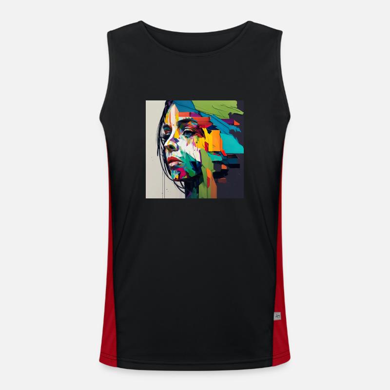 Premium Design Funktionelles Kontrast-Tank Top für Männer 